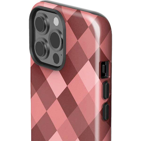 Autumn Red Geometric iPhone 15 Pro Max Impact Case