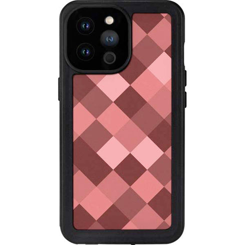 Autumn Red Geometric iPhone 14 Pro Max Waterproof Case