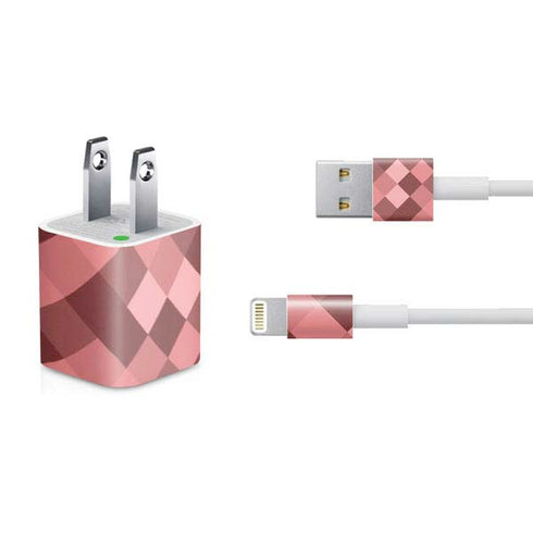 Autumn Red Geometric iPhone Charger (5W USB) Skin