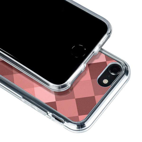 Autumn Red Geometric iPhone SE (2nd & 3rd Gen) Clear Case