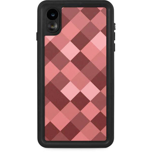 Autumn Red Geometric iPhone XR Waterproof Case