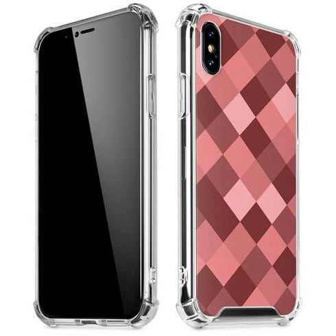 Autumn Red Geometric iPhone XS Max Clear Case