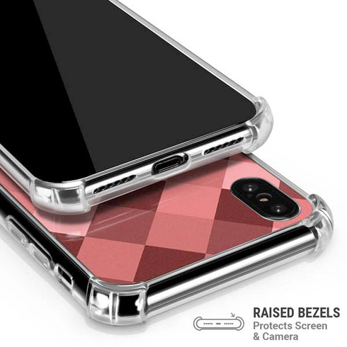 Autumn Red Geometric iPhone XS Max Clear Case