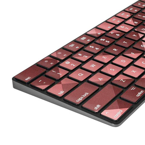 Autumn Red Geometric Magic Keyboard with Numeric Keypad Skin