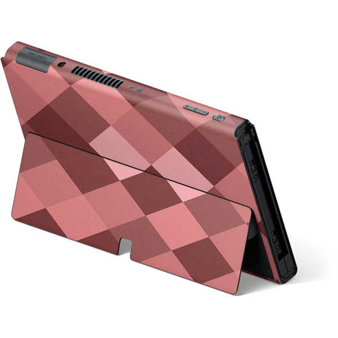 Autumn Red Geometric Nintendo Switch OLED (2021) Skin