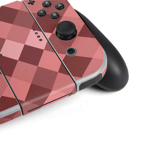Autumn Red Geometric Nintendo Switch OLED (2021) Skin