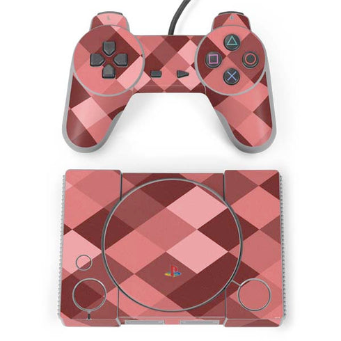 Autumn Red Geometric PlayStation Classic Bundle Skin