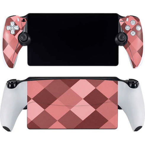 Autumn Red Geometric PlayStation Portal Remote Player Skin