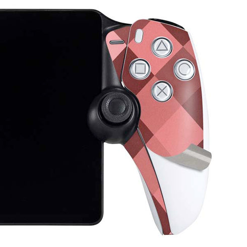 Autumn Red Geometric PlayStation Portal Remote Player Skin