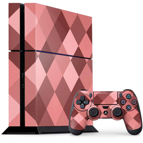 Autumn Red Geometric PS4 Console and Controller Bundle Skin