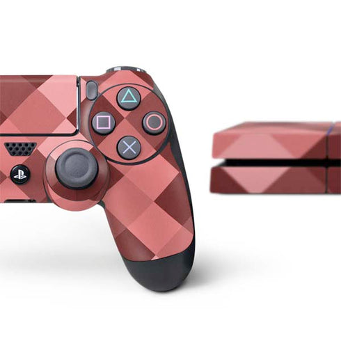 Autumn Red Geometric PS4 Console and Controller Bundle Skin