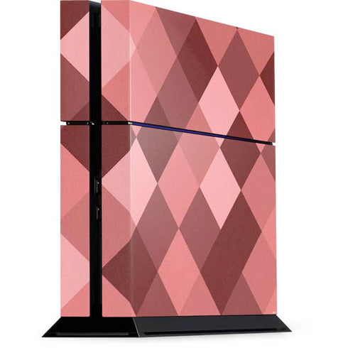 Autumn Red Geometric PS4 Console Skin