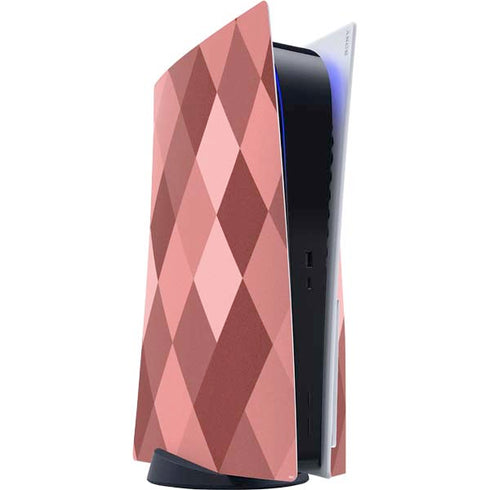 Autumn Red Geometric PS5 Console Skin