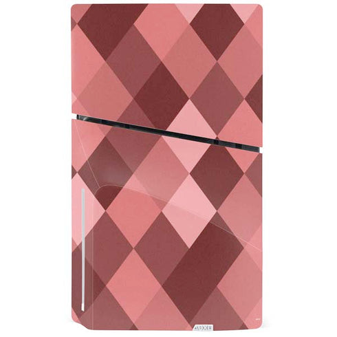 Autumn Red Geometric PS5 Slim Disk Console Skin