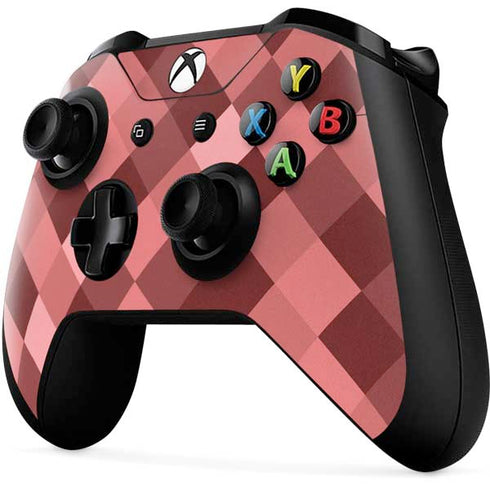 Autumn Red Geometric Xbox One X Controller Skin
