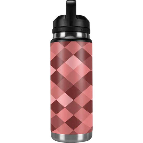 Autumn Red Geometric YETI Rambler 26oz Bottle Skin
