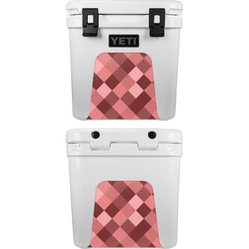 Autumn Red Geometric YETI Roadie 24 Hard Cooler Skin