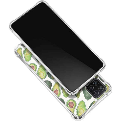 Cat Coq Avocados Galaxy A12 Clear Case