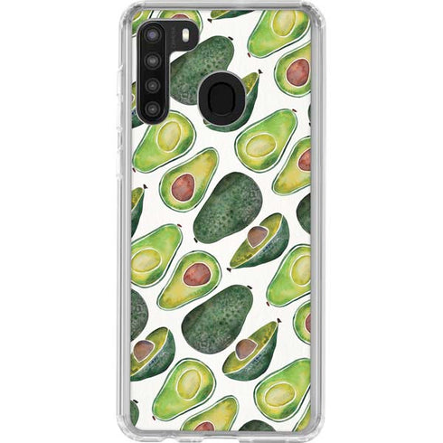 Cat Coq Avocados Galaxy A21 Clear Case