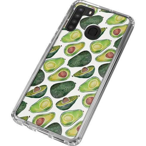 Cat Coq Avocados Galaxy A21 Clear Case