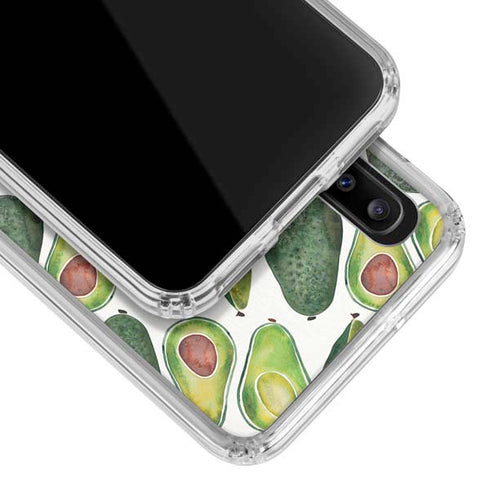 Cat Coq Avocados Galaxy A30 Clear Case