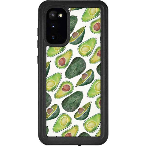 Cat Coq Avocados Galaxy S20 Waterproof Case