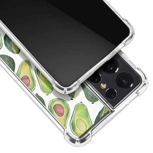 Cat Coq Avocados Galaxy S21 Ultra 5G Clear Case