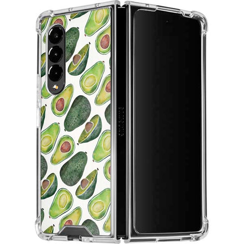Cat Coq Avocados Galaxy Z Fold4 5G Clear Case