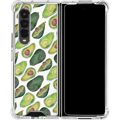 Cat Coq Avocados Galaxy Z Fold4 5G Clear Case