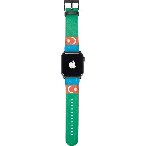 Azerbaijan Flag Distressed Apple Watch Band 42-44mm