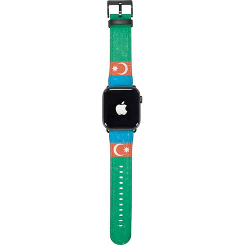Azerbaijan Flag Distressed Apple Watch Band 38-40mm