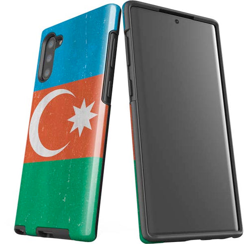 Azerbaijan Flag Distressed Galaxy Note 10 Pro Case