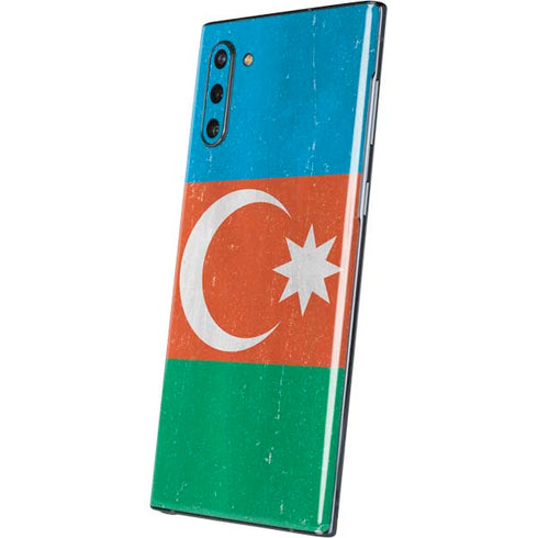 Azerbaijan Flag Distressed Galaxy Note 10 Skin