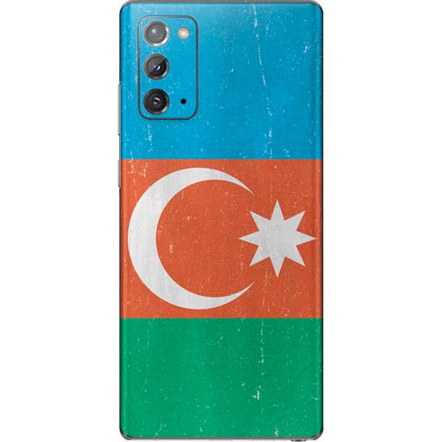 Azerbaijan Flag Distressed Galaxy Note20 5G Skin