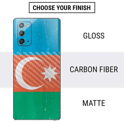 Azerbaijan Flag Distressed Galaxy Note20 5G Skin