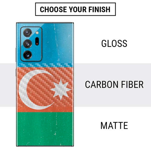 Azerbaijan Flag Distressed Galaxy Note20 Ultra 5G Skin
