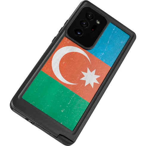 Azerbaijan Flag Distressed Galaxy Note20 Ultra 5G Waterproof Case