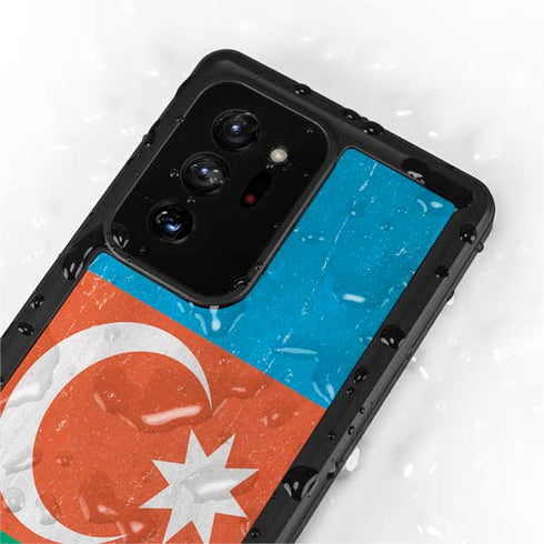 Azerbaijan Flag Distressed Galaxy Note20 Ultra 5G Waterproof Case