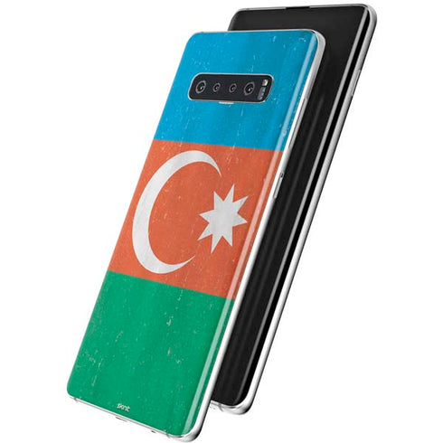 Azerbaijan Flag Distressed Galaxy S10 Plus Skin