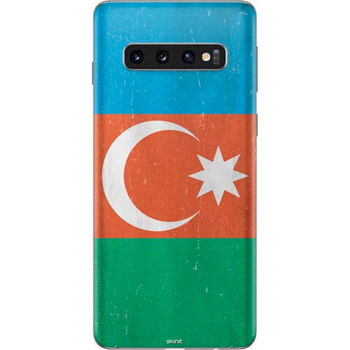 Azerbaijan Flag Distressed Galaxy S10 Skin