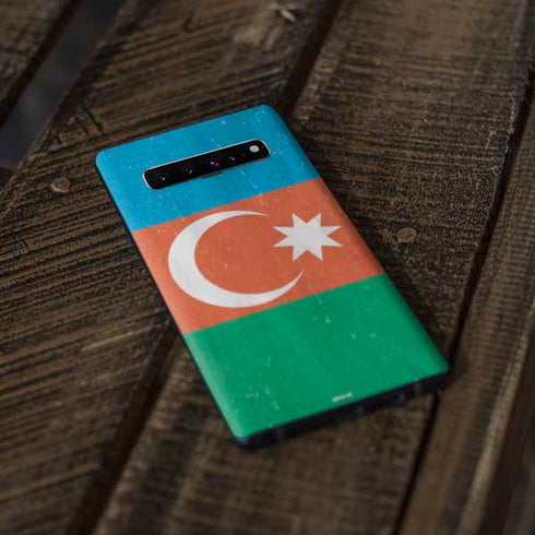 Azerbaijan Flag Distressed Galaxy S10 Skin