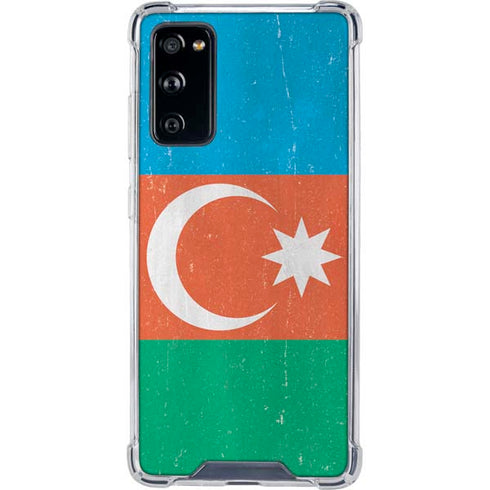 Azerbaijan Flag Distressed Galaxy S20 FE Clear Case