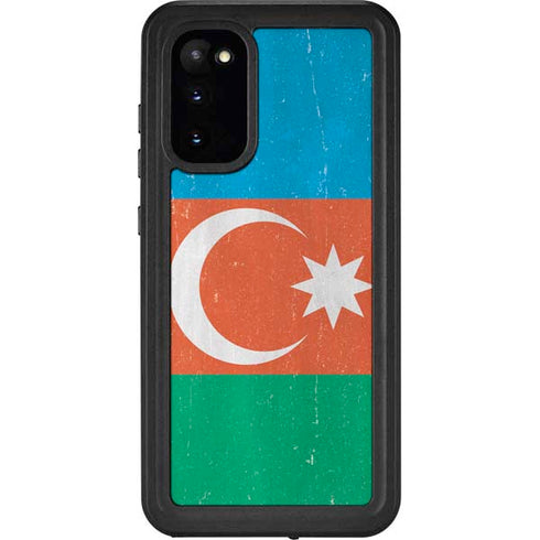 Azerbaijan Flag Distressed Galaxy S20 Waterproof Case