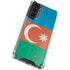 Azerbaijan Flag Distressed Galaxy S21 5G Clear Case