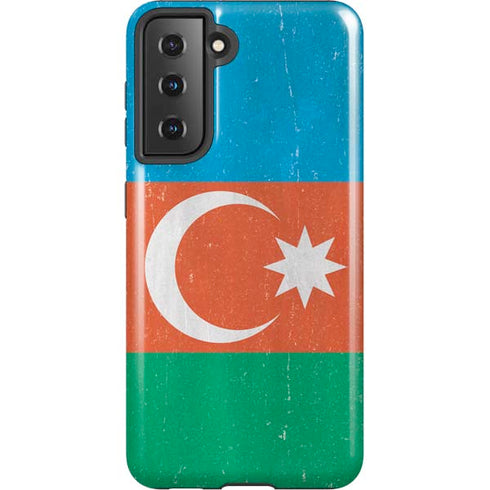Azerbaijan Flag Distressed Galaxy S21 5G Pro Case