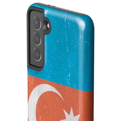 Azerbaijan Flag Distressed Galaxy S21 5G Pro Case