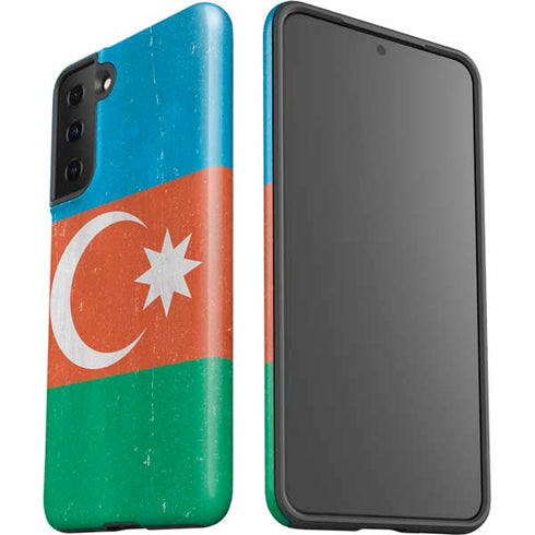 Azerbaijan Flag Distressed Galaxy S21 FE Pro Case