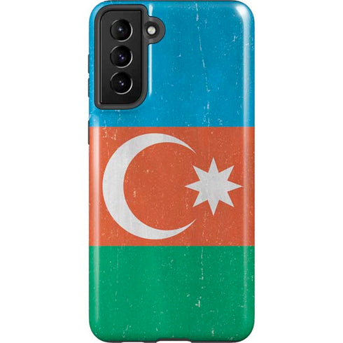 Azerbaijan Flag Distressed Galaxy S21 Plus 5G Pro Case