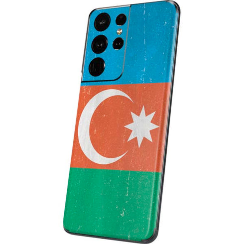 Azerbaijan Flag Distressed Galaxy S21 Ultra 5G Skin