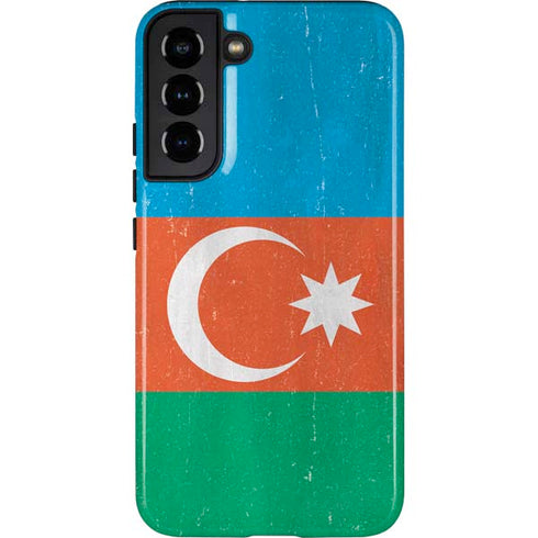 Azerbaijan Flag Distressed Galaxy S22 Plus Pro Case